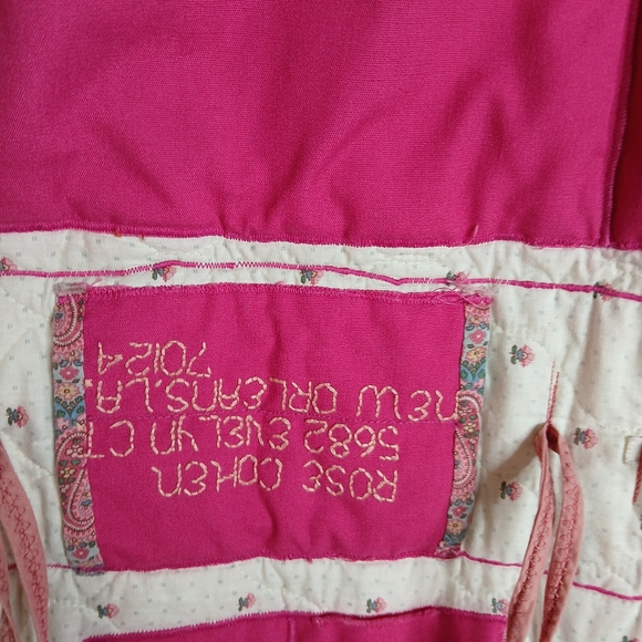 1986 Handmade Vintage Bright Pink and Patterned Quilted Bag - Picture 8 of 16